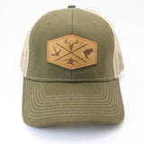 SNAPBACK OUTDOOR X OLIVE LEATHER PATCH