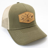 SNAPBACK OUTDOOR X OLIVE LEATHER PATCH