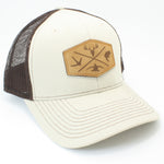 SNAPBACK OUTDOOR X TAN/BROWN LEATHER PATCH
